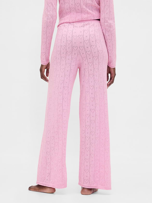 Lightweight CashSoft Pointelle Heart PJ Pants
