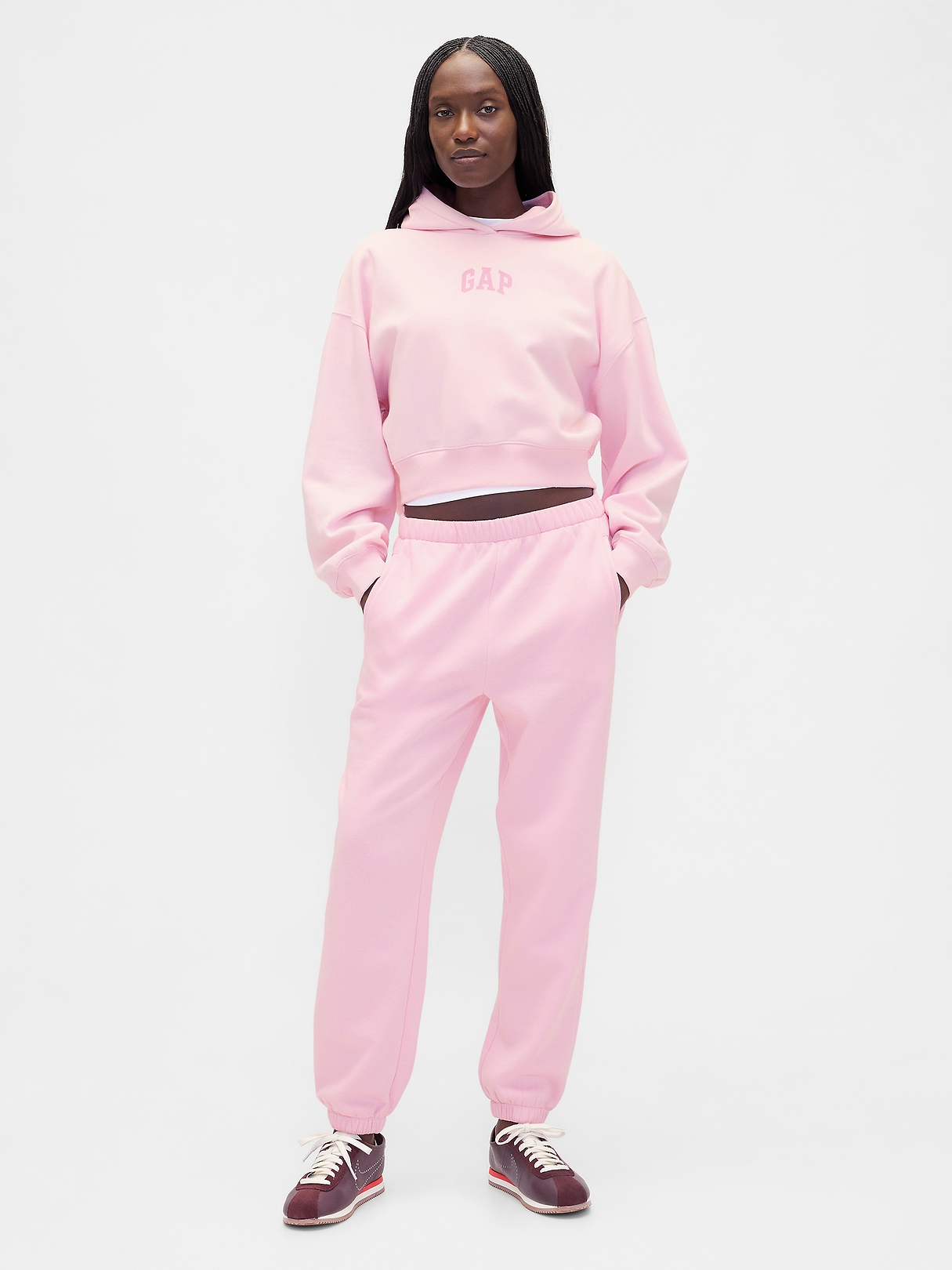 VintageSoft Crop Logo Hoodie | Gap