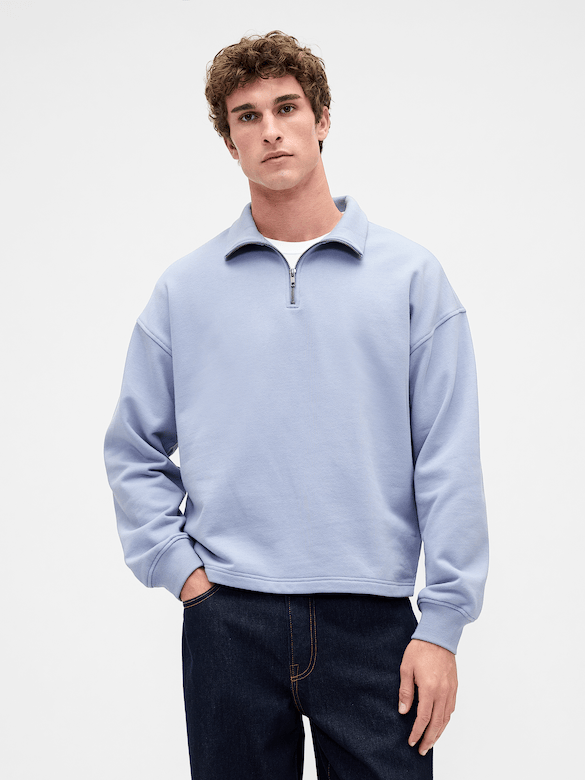 Heavyweight Oversized Quarter-Zip Pullover
