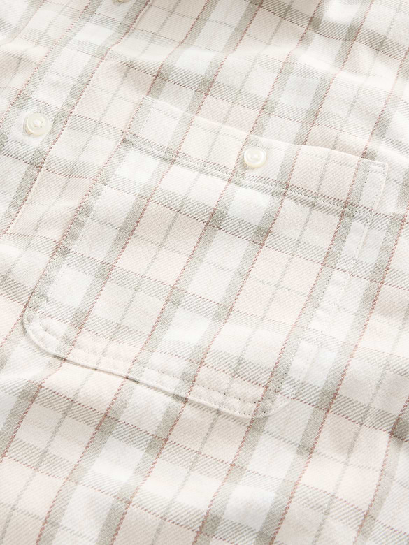 Twill Straight-Hem Shirt