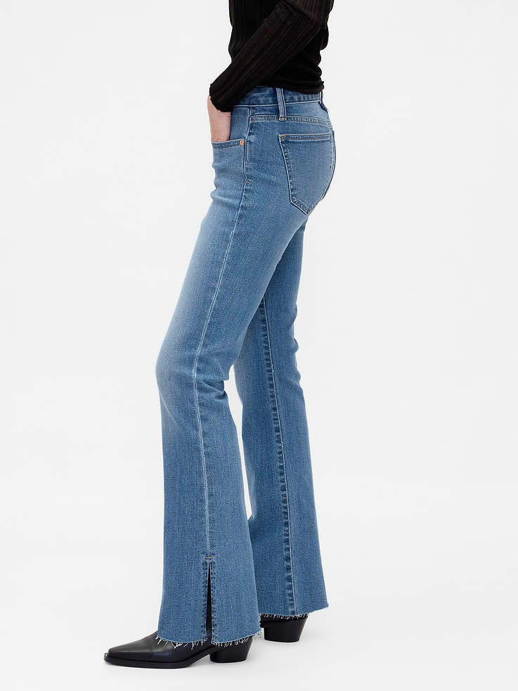 Image number 3 showing, Low Rise Long & Lean Split-Hem Jeans