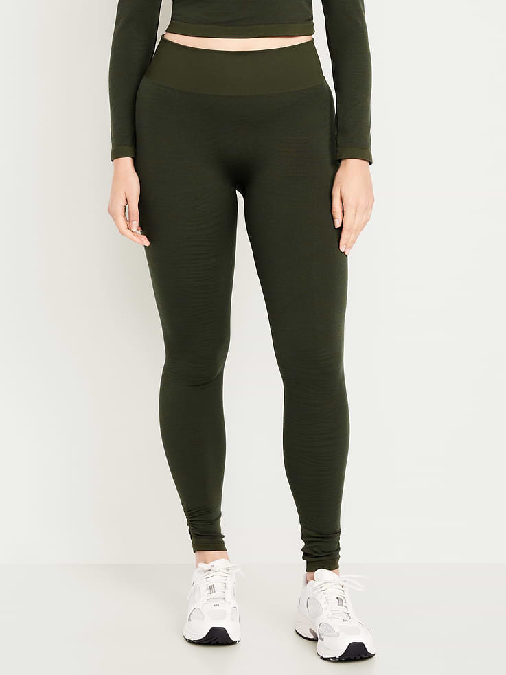 Image number 5 showing, High-Waisted Seamless Jacquard Leggings
