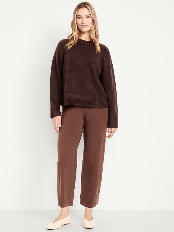 High-Waisted Fashion Wide-Leg Cropped Leggings