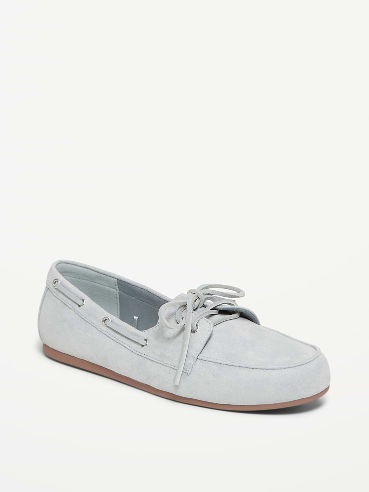 Image number 1 showing, Faux-Suede Boat Shoes for Women