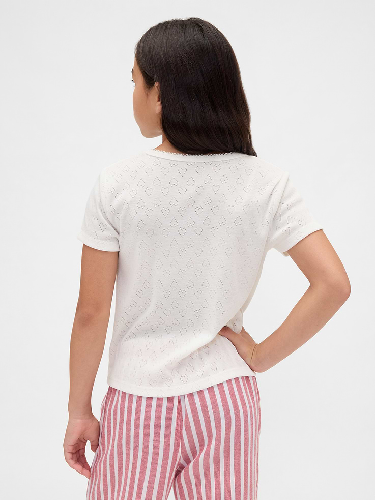 Image number 3 showing, Kids Recycled Pointelle PJ T-Shirt
