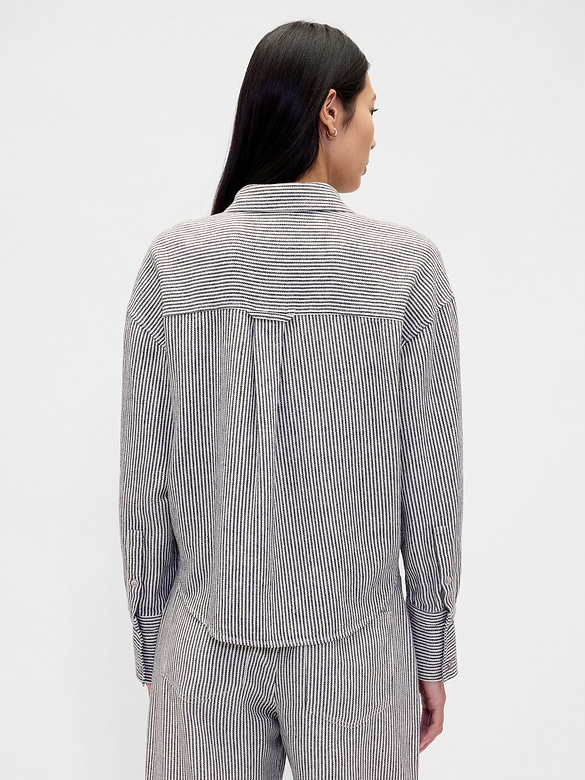 Linen-Cotton Oversized Shirt