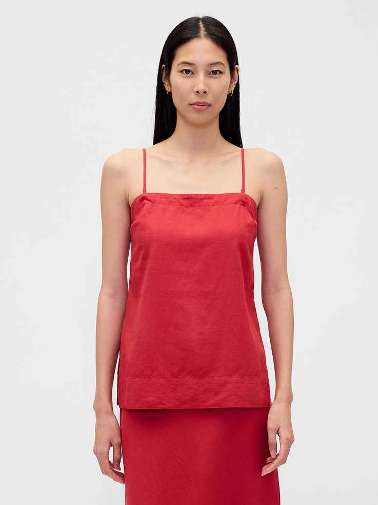 Image number 1 showing, Linen-Blend Cami