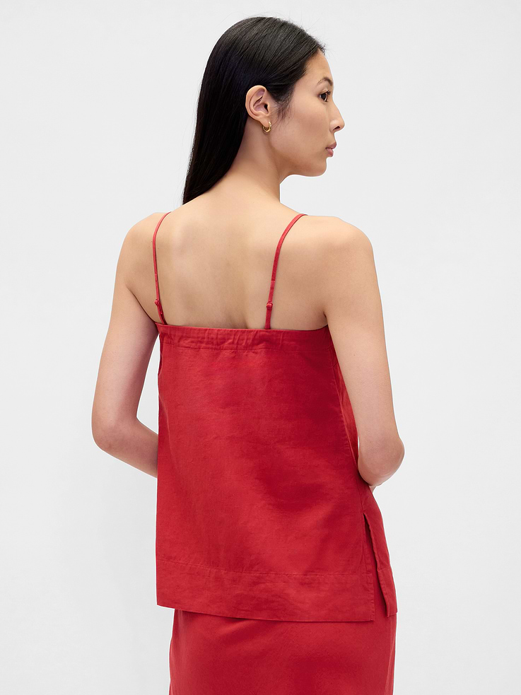 Image number 3 showing, Linen-Blend Cami