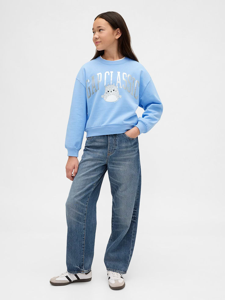 Image number 4 showing, Kids VintageSoft Squishmallow Logo Sweatshirt