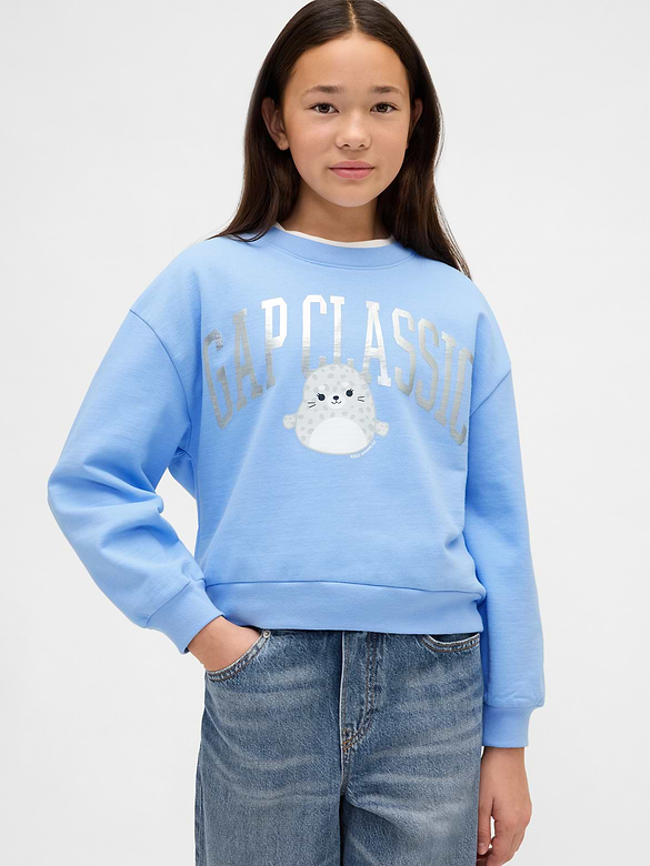Chandail en coton ouaté à logo et à imprimé Squishmallow VintageDoux pour Enfant