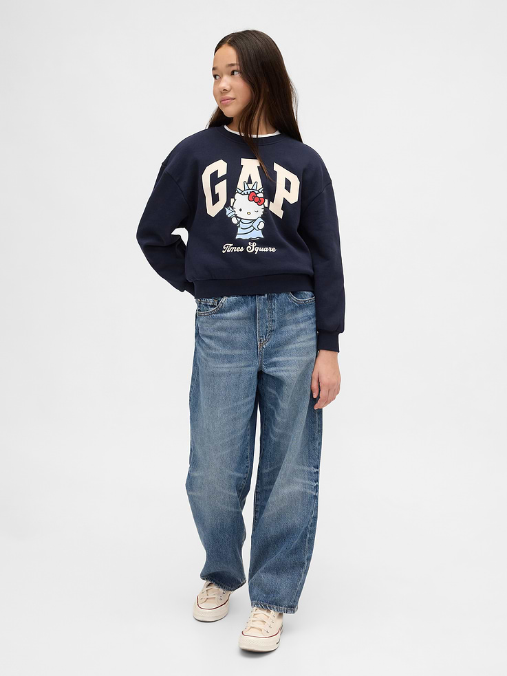 Image number 4 showing, Kids VintageSoft Hello Kitty Logo Sweatshirt