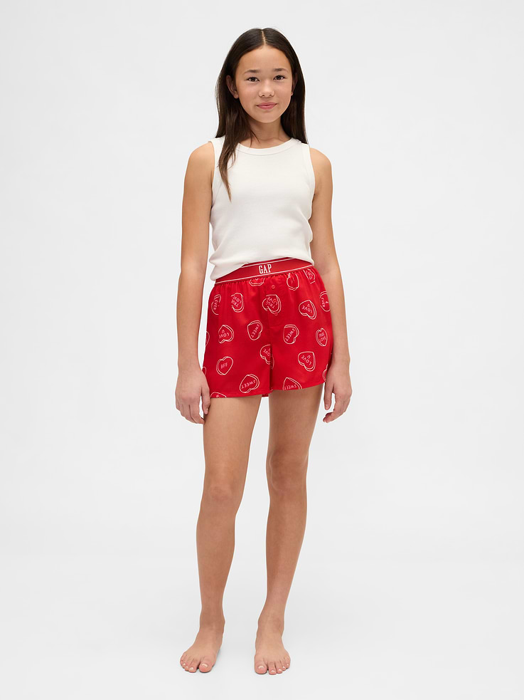Image number 1 showing, Kids Recycled Flannel PJ Boxer Shorts