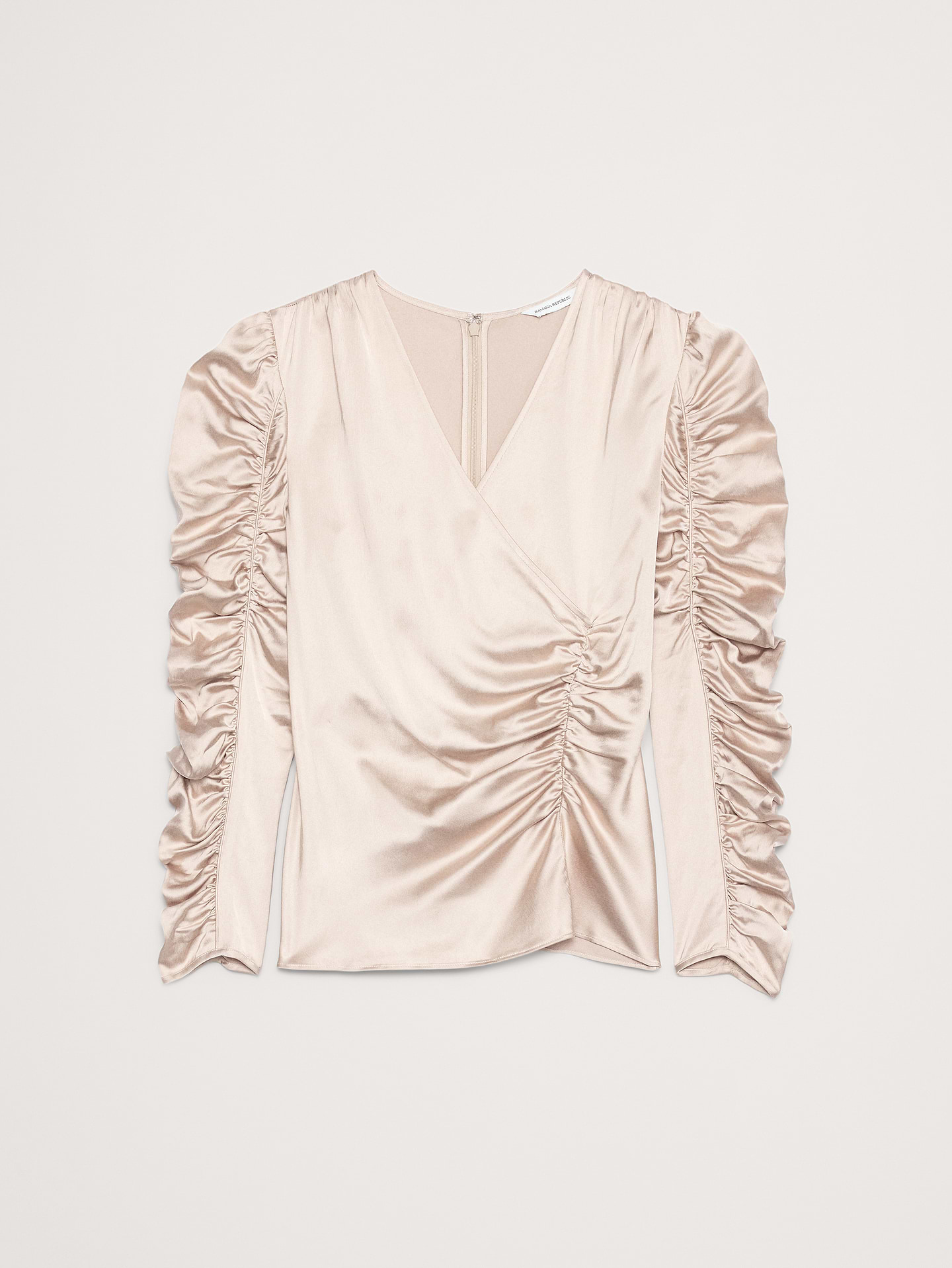 Image number 4 showing, Stretch-Satin Ruched Top