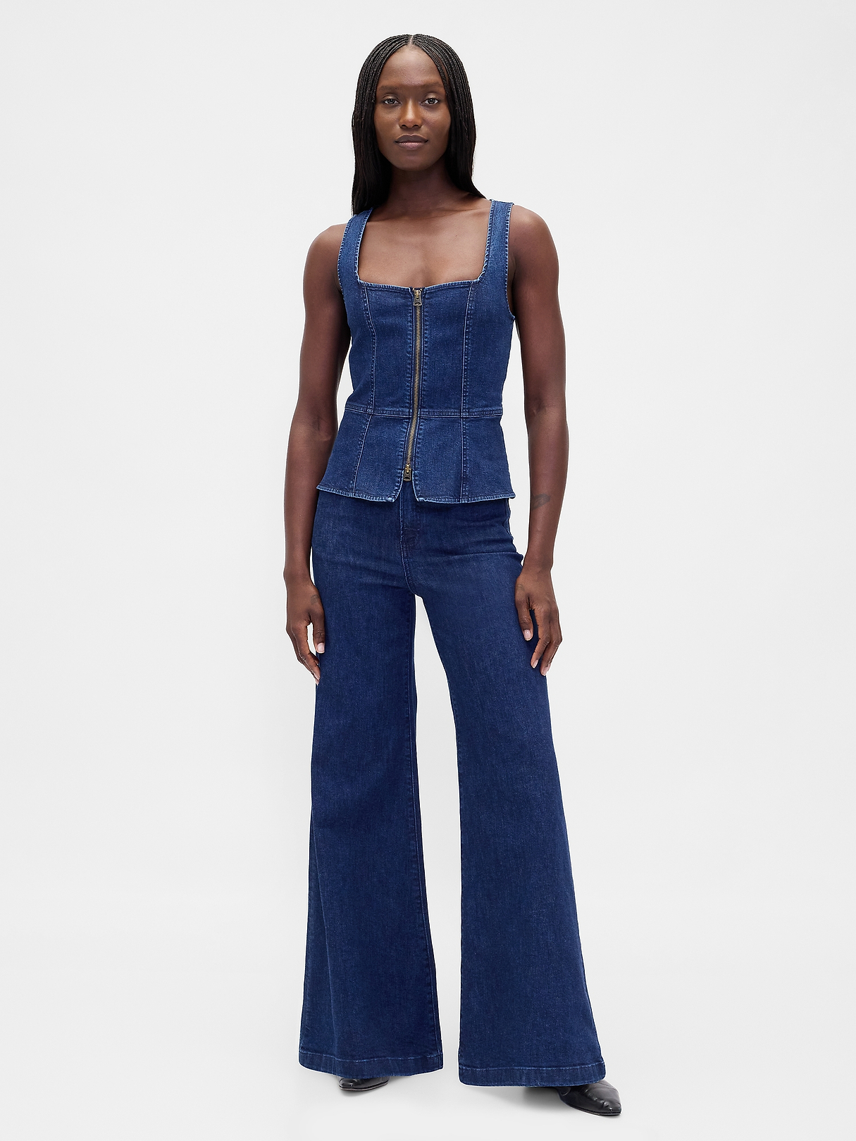 Denim Zip Vest | Gap