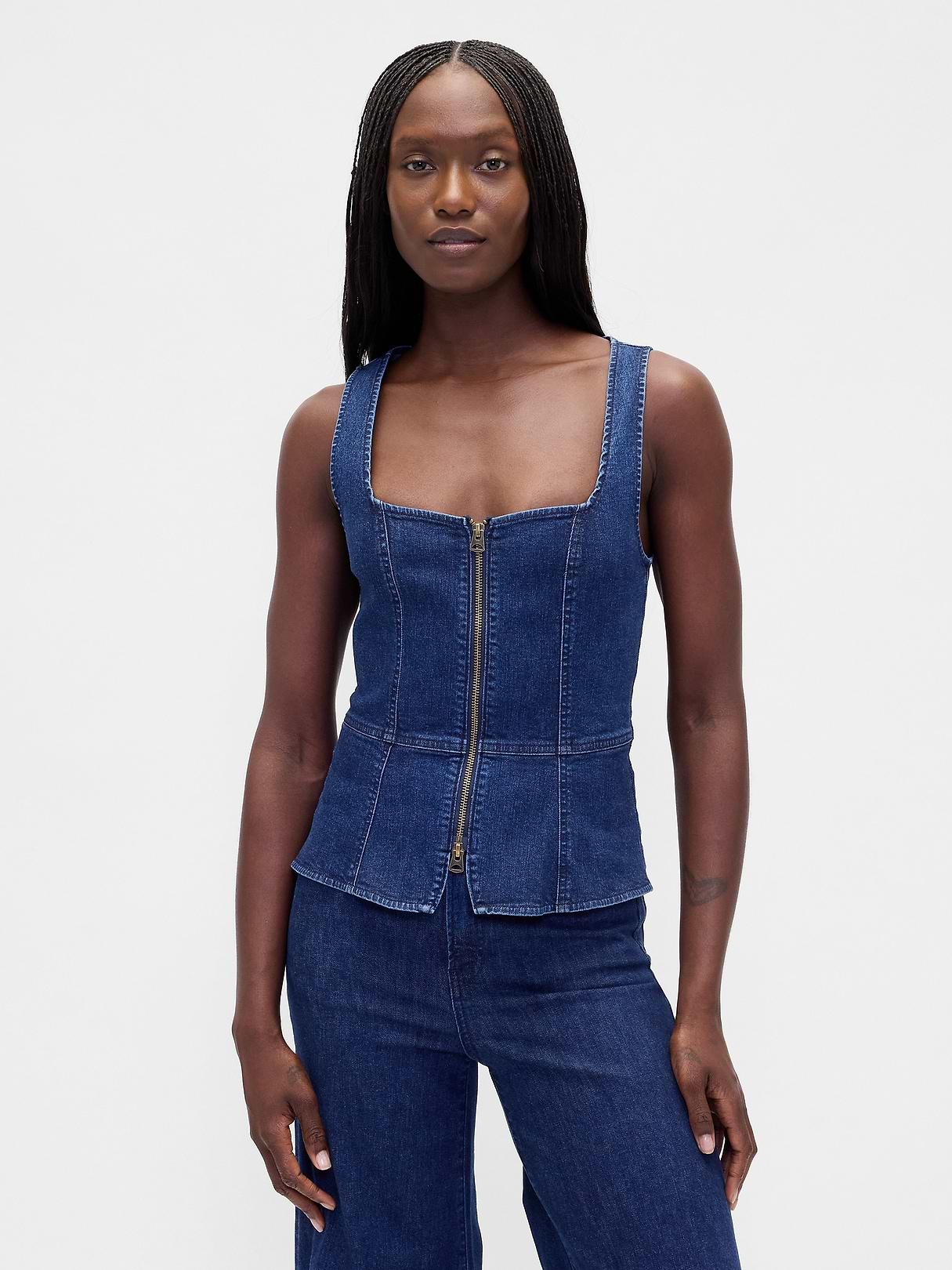 Denim Zip Vest | Gap