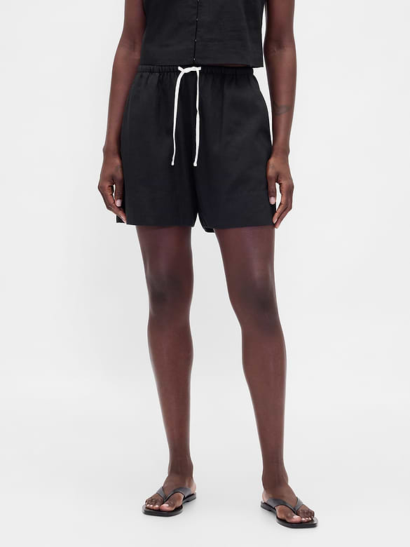 6" Linen-Blend Easy Shorts
