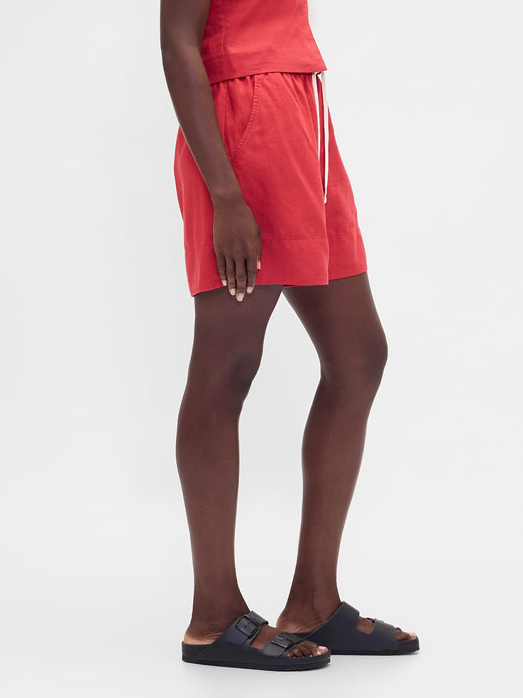 Image number 3 showing, 6" Linen-Blend Easy Shorts
