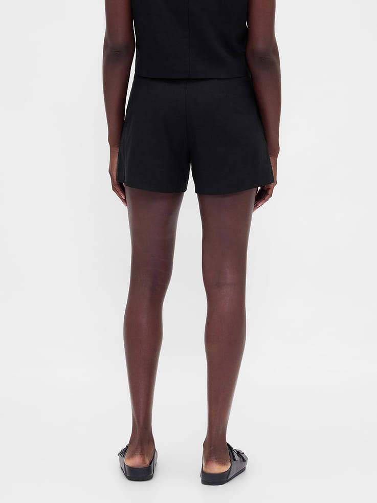 Image number 4 showing, 4" Mid Rise Linen-Blend Shorts
