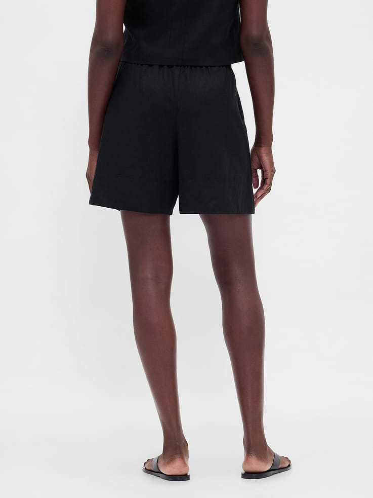 Image number 4 showing, 6" Linen-Blend Easy Shorts
