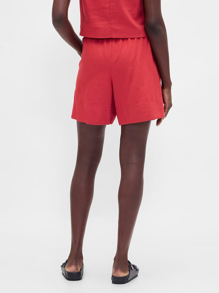 Image number 4 showing, 6" Linen-Blend Easy Shorts