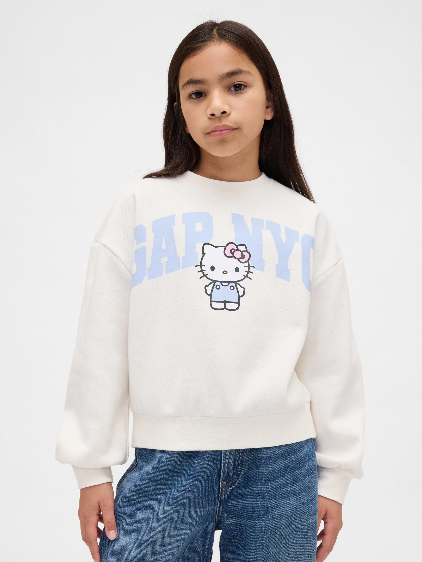 Kids VintageSoft Hello Kitty Logo Sweatshirt | Gap