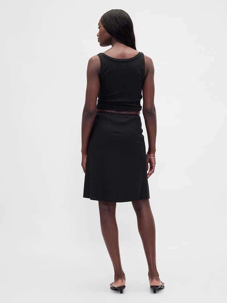 Image number 2 showing, Linen-Blend Bias-Cut Skirt