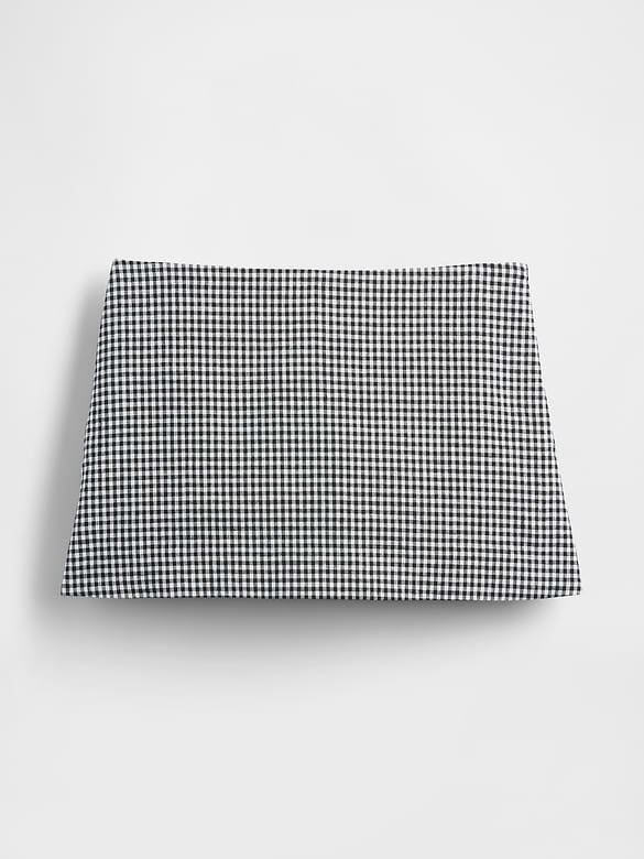 Low Rise Linen-Blend Mini Skort