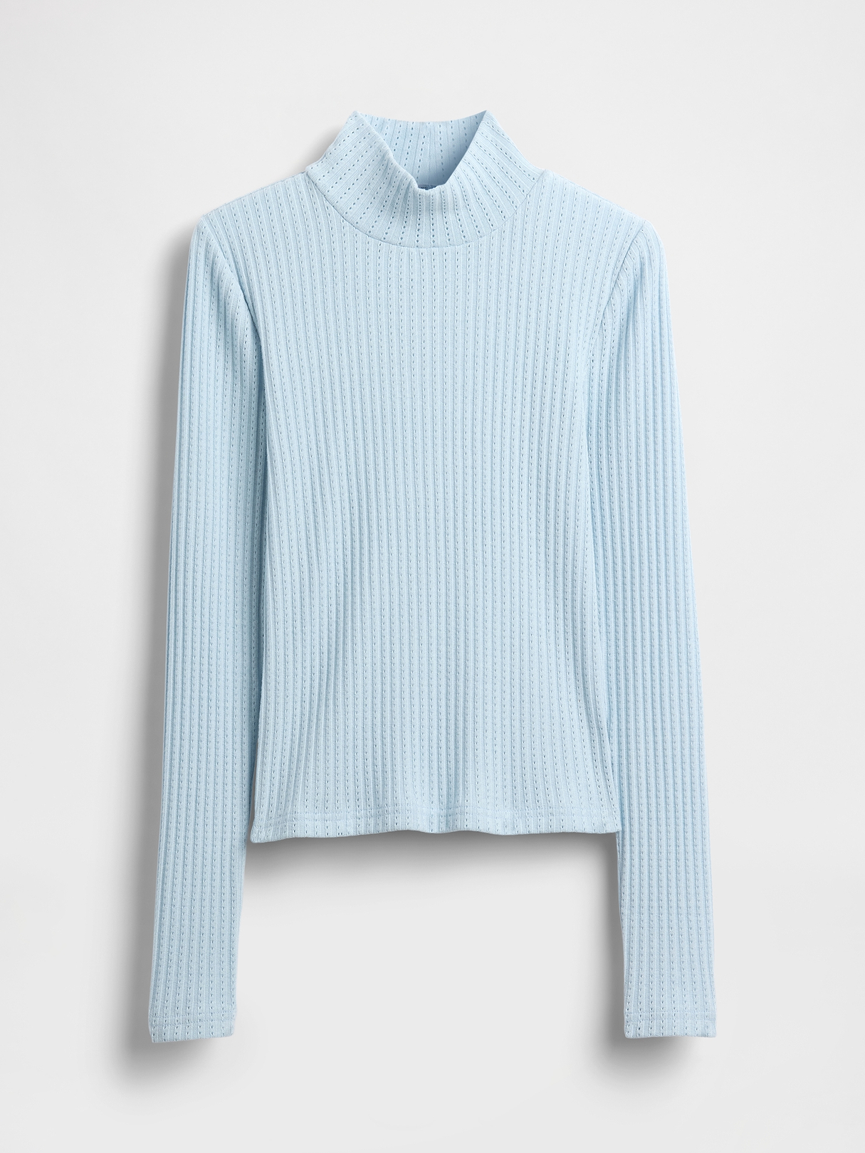 Pointelle Rib Crop Turtleneck | Gap