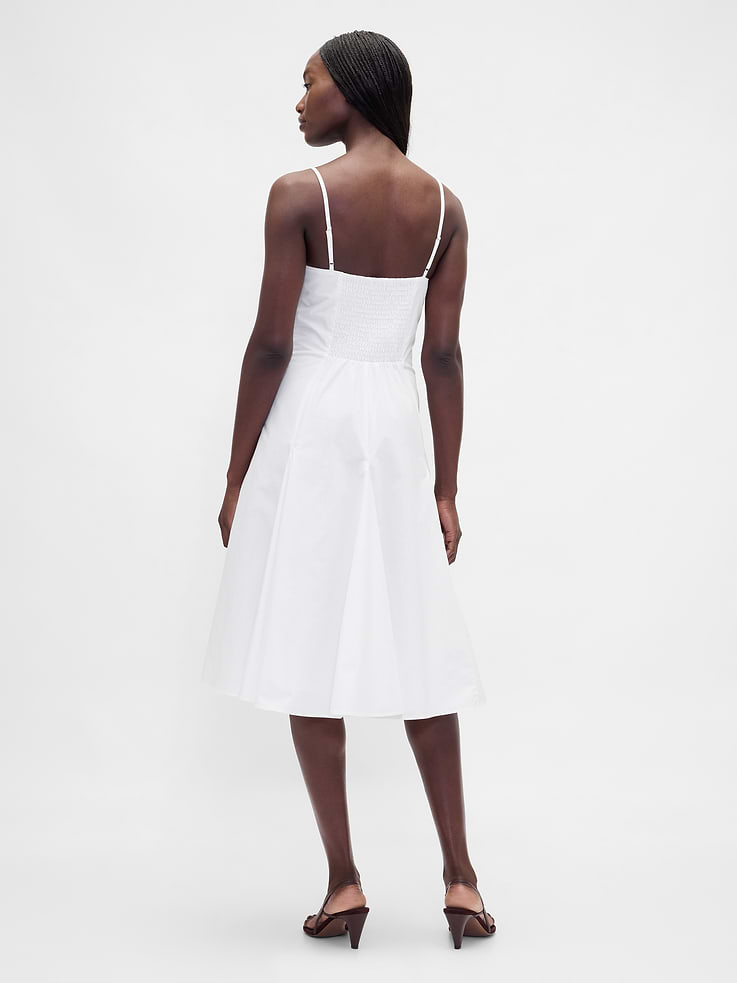 Image 2 of 5, Seamed V-Neck Midi Dress