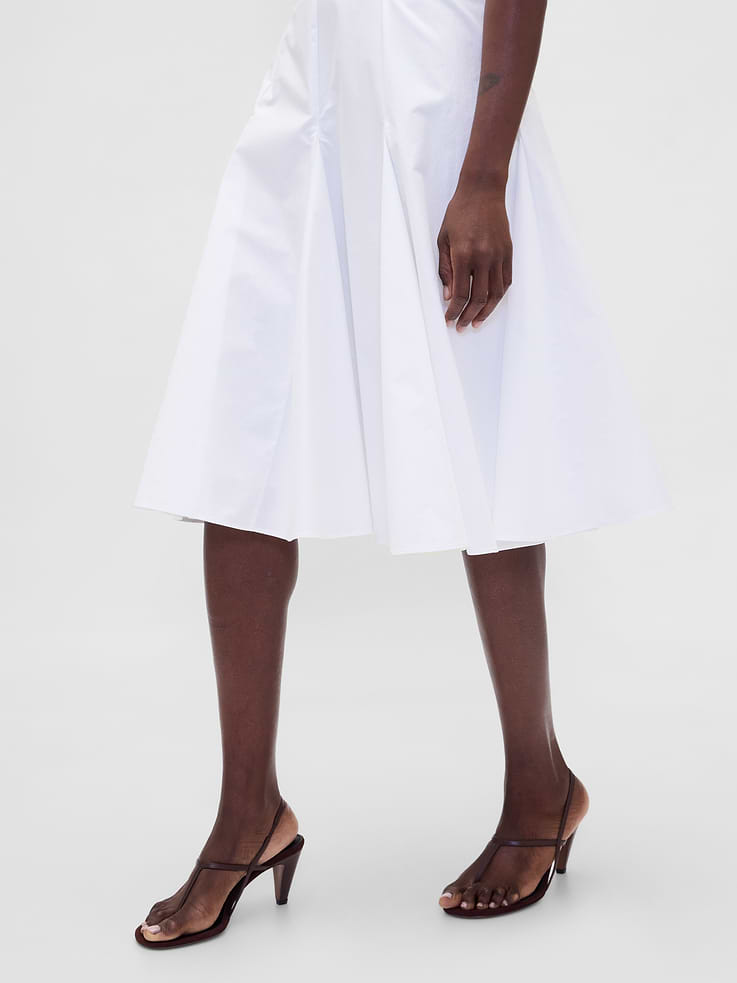 Image 4 of 5, Seamed V-Neck Midi Dress