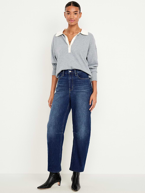 High High-Waisted Wow Barrel Ankle Jeans on clearance at Old Navy — 51% off