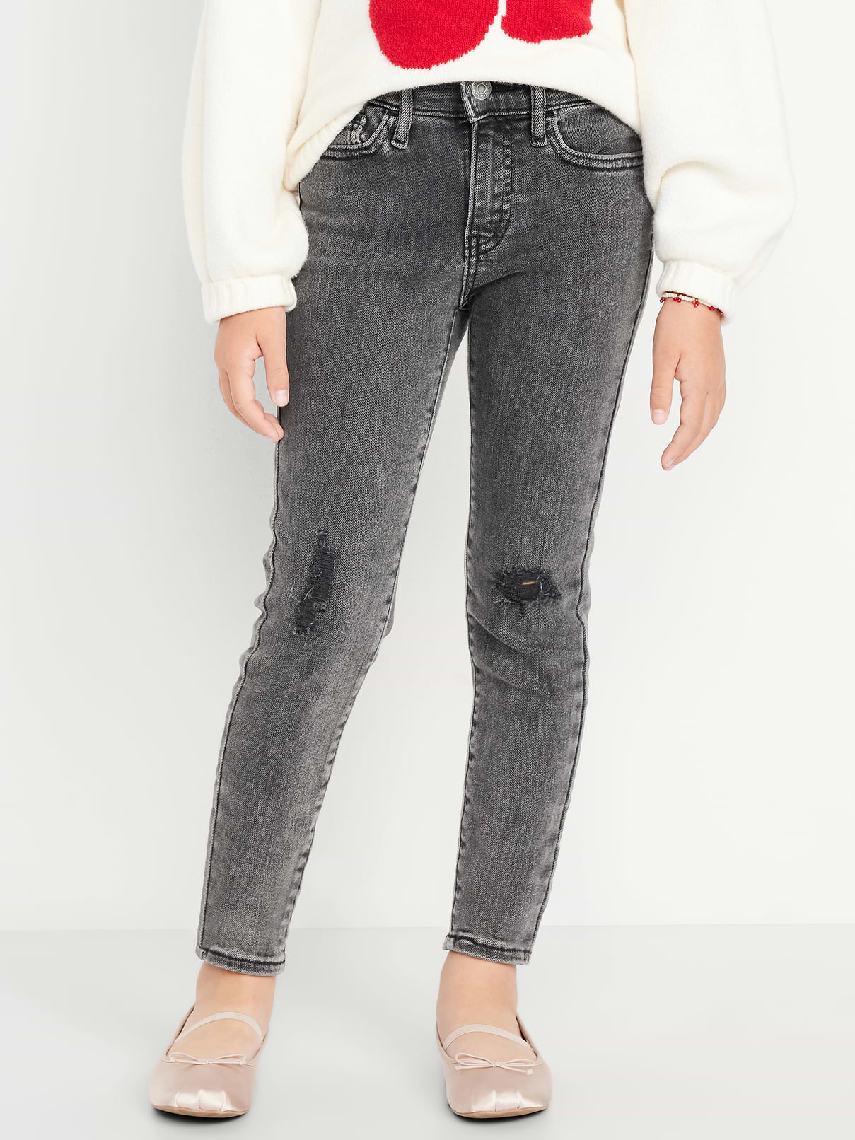 Image number 1 showing, High-Waisted Rockstar 360° Stretch Jeggings for Girls