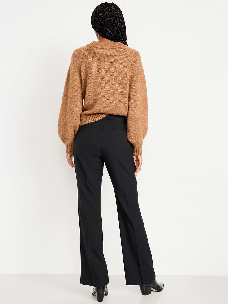 L'image numéro 3 présente Pantalon Taylor semi-évasé à taille basse moyenne