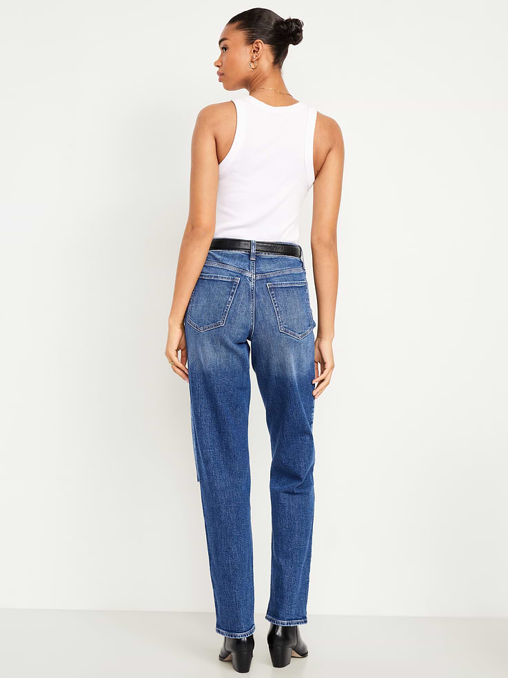 L'image numéro 3 présente Jean OG ample déchiré à taille haute