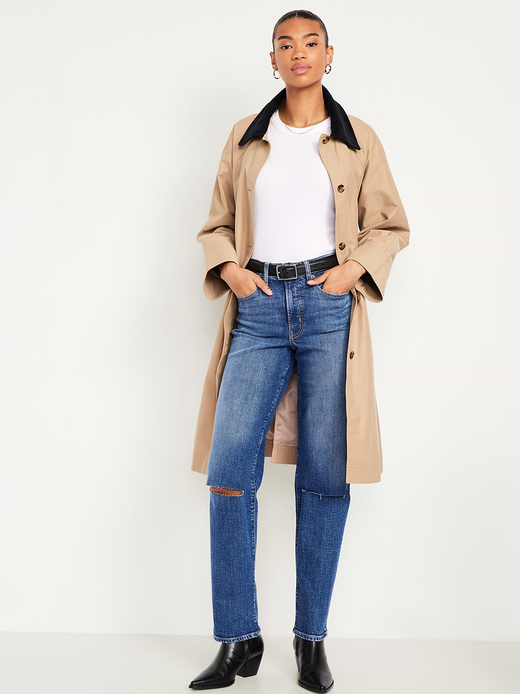 L'image numéro 1 présente Jean OG ample déchiré à taille haute