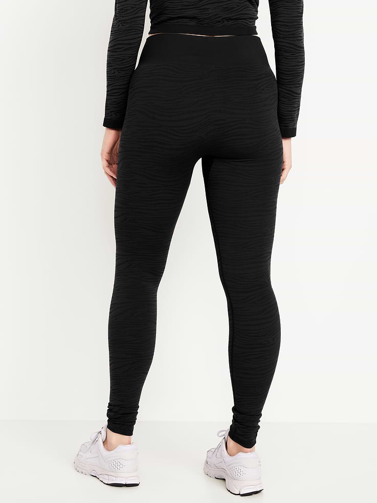 Image number 6 showing, High-Waisted Seamless Jacquard Leggings