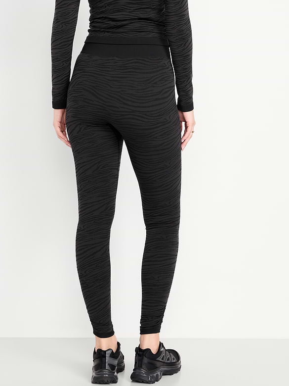 High-Waisted Seamless Jacquard Leggings
