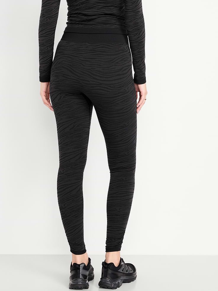 Image number 2 showing, High-Waisted Seamless Jacquard Leggings