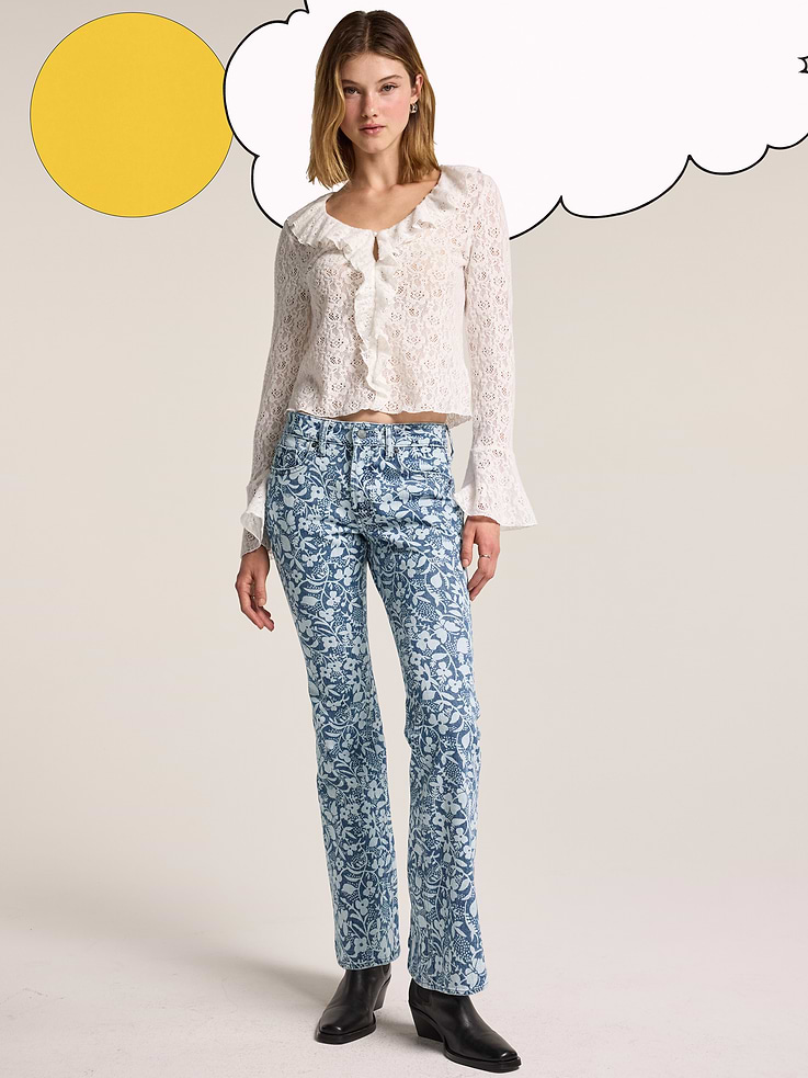 Image number 1 showing, Old Navy x Anna Sui Slim Boot Cut Jeans