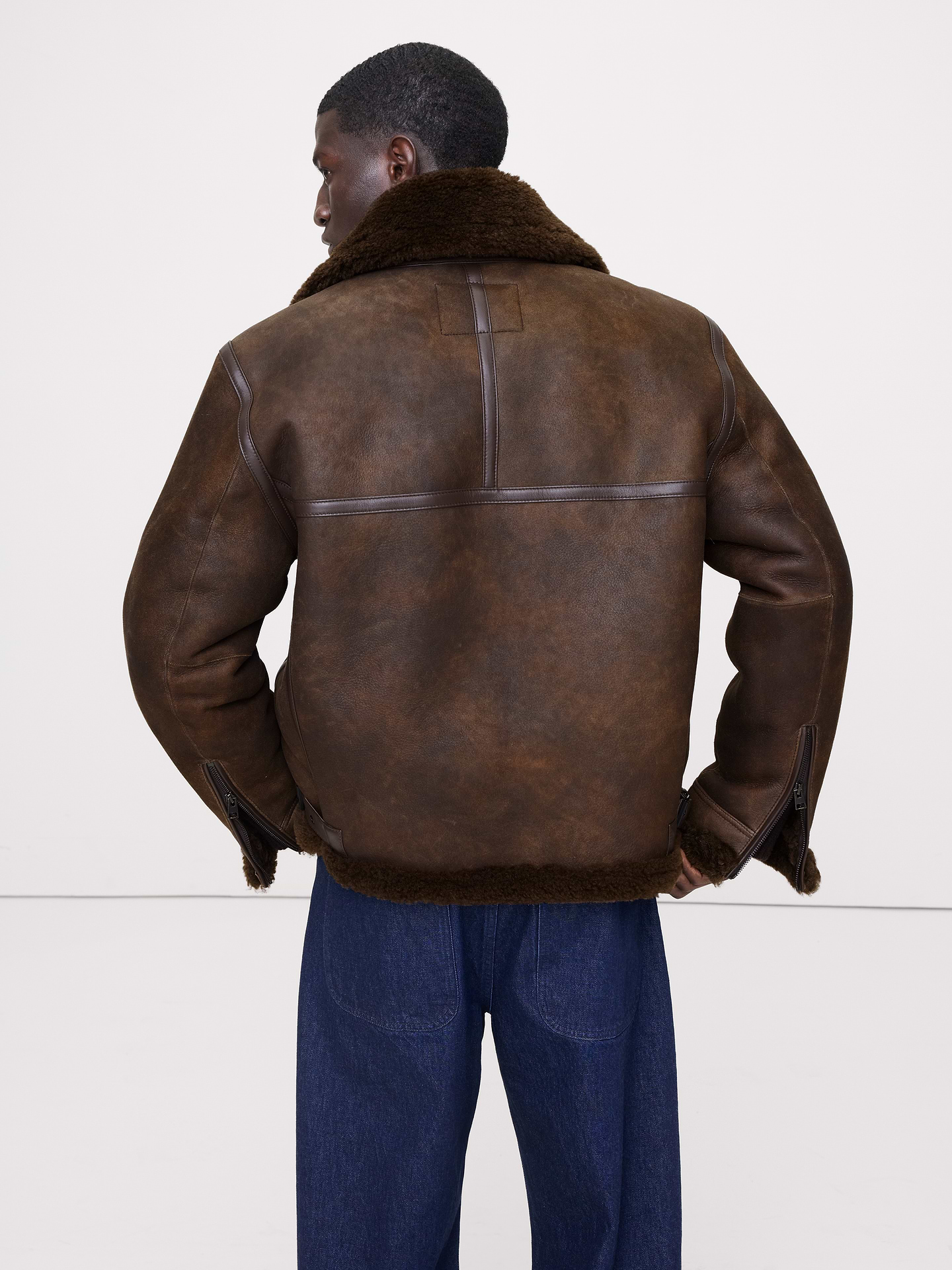 Image number 3 showing, Shearling Aviator Jacket