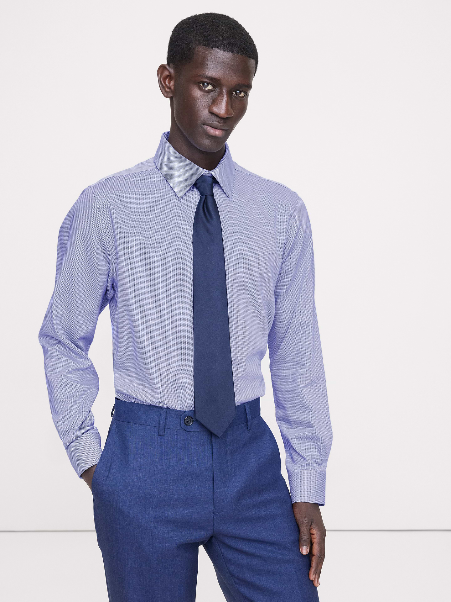 Image number 1 showing, Standard-Fit Wrinkle-Resistant Dress Shirt