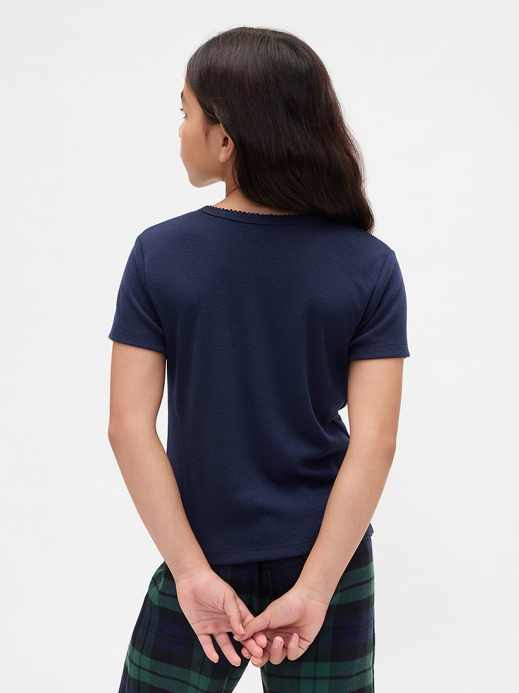 Image number 3 showing, Kids Recycled Pointelle PJ T-Shirt