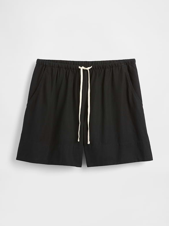 6" Linen-Blend Easy Shorts