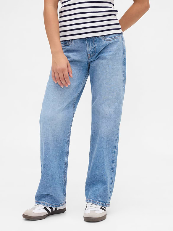 Kids Low Rise Relaxed Straight Jeans