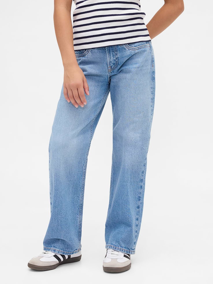 Image number 3 showing, Kids Low Rise Relaxed Straight Jeans
