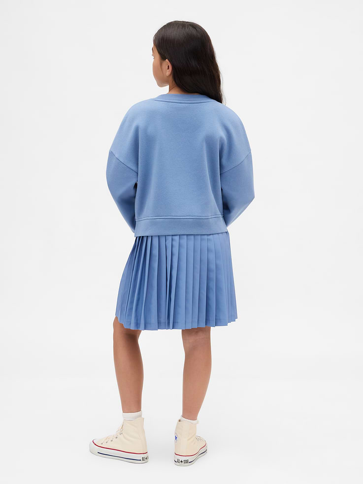 Image 3 of 4, Kids VintageSoft Pleated Sweatshirt Dress