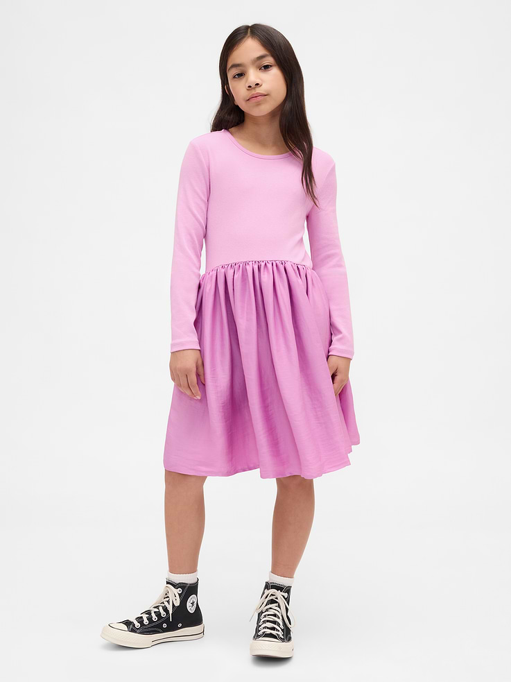 Image number 1 showing, Kids Modern Mixed Media Dress