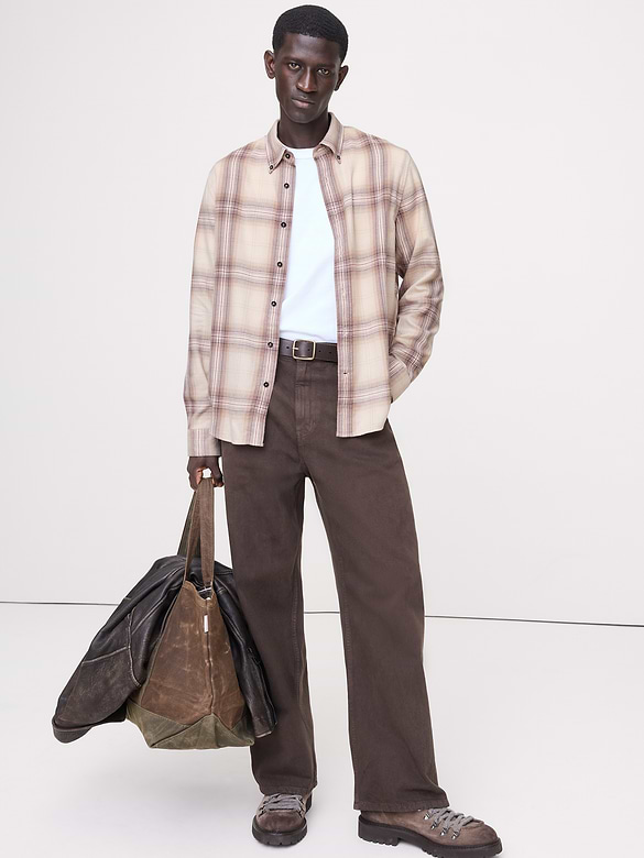 Standard-Fit Lightweight Flannel Shirt