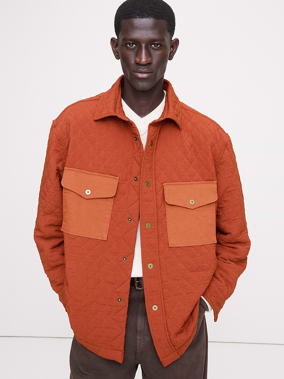Loose-Fit Quilted Overshirt