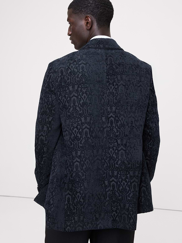 Relaxed Jacquard Tuxedo Jacket